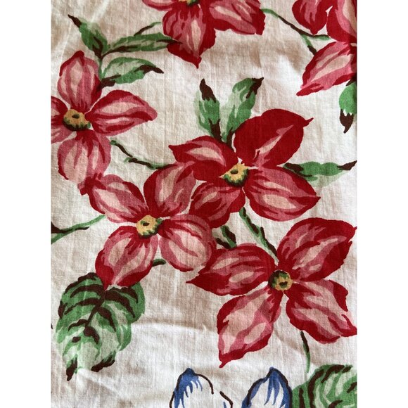 Ralph Lauren Single/Replacement Pillowcase "Lindsey Floral"  Red & Blue Flowers - Picture 3 of 9